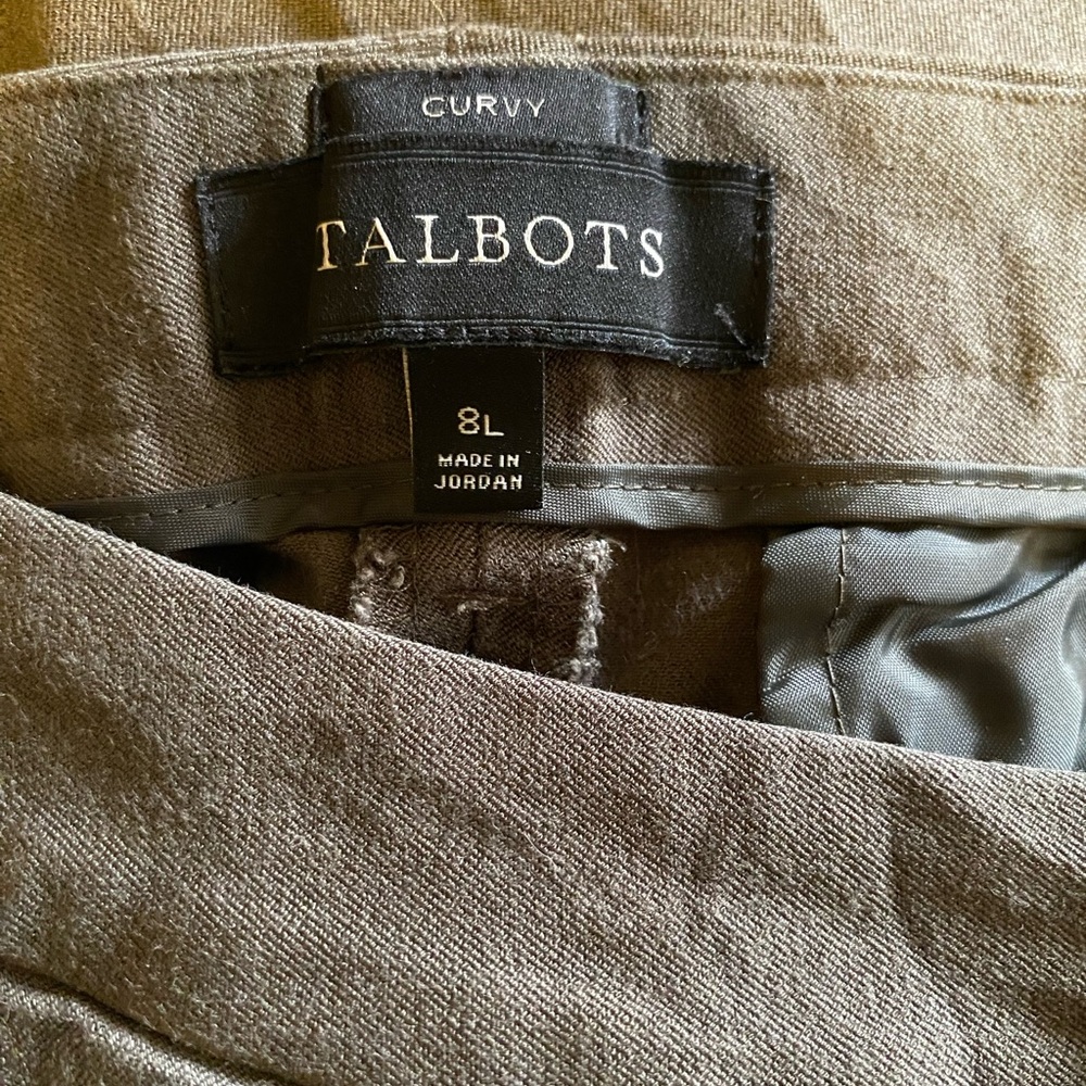 Talbots Olive Green Straight Leg Pants - Picture 8 of 9